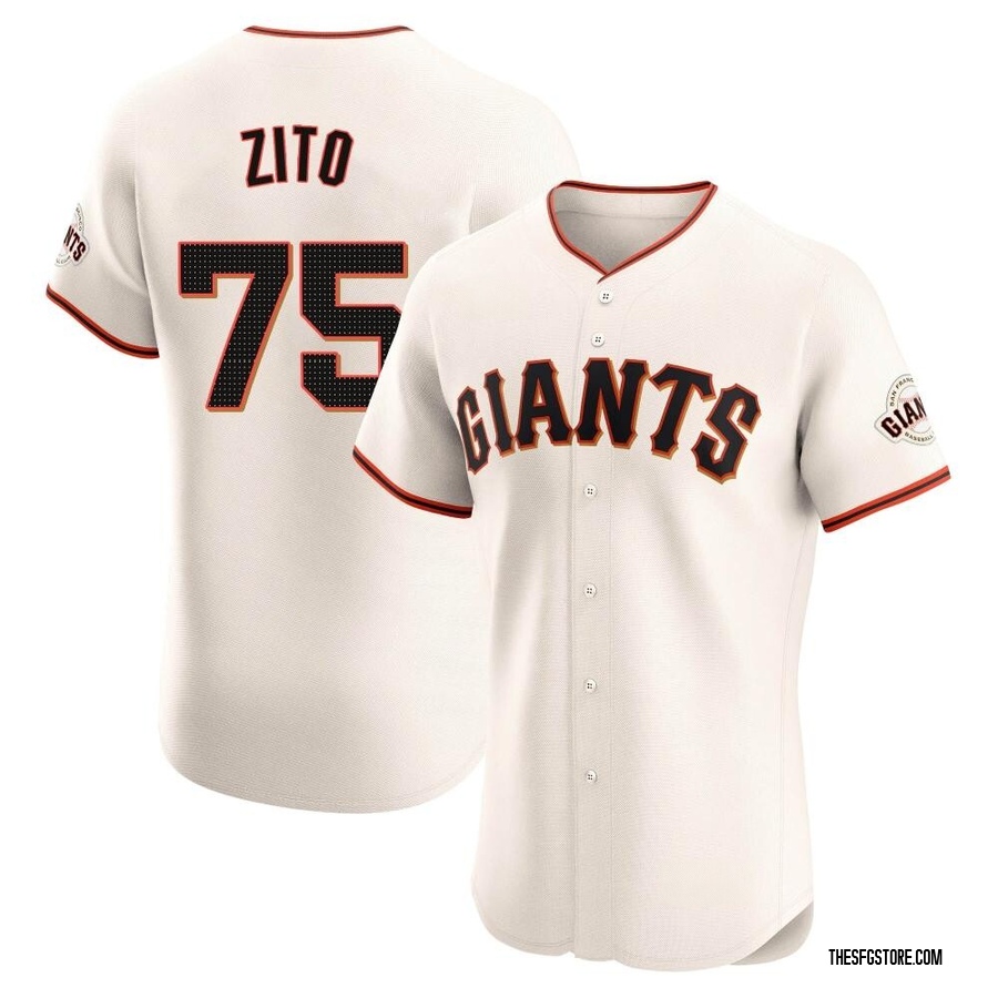 Cream Elite Barry Zito Men's San Francisco Giants Home Jersey