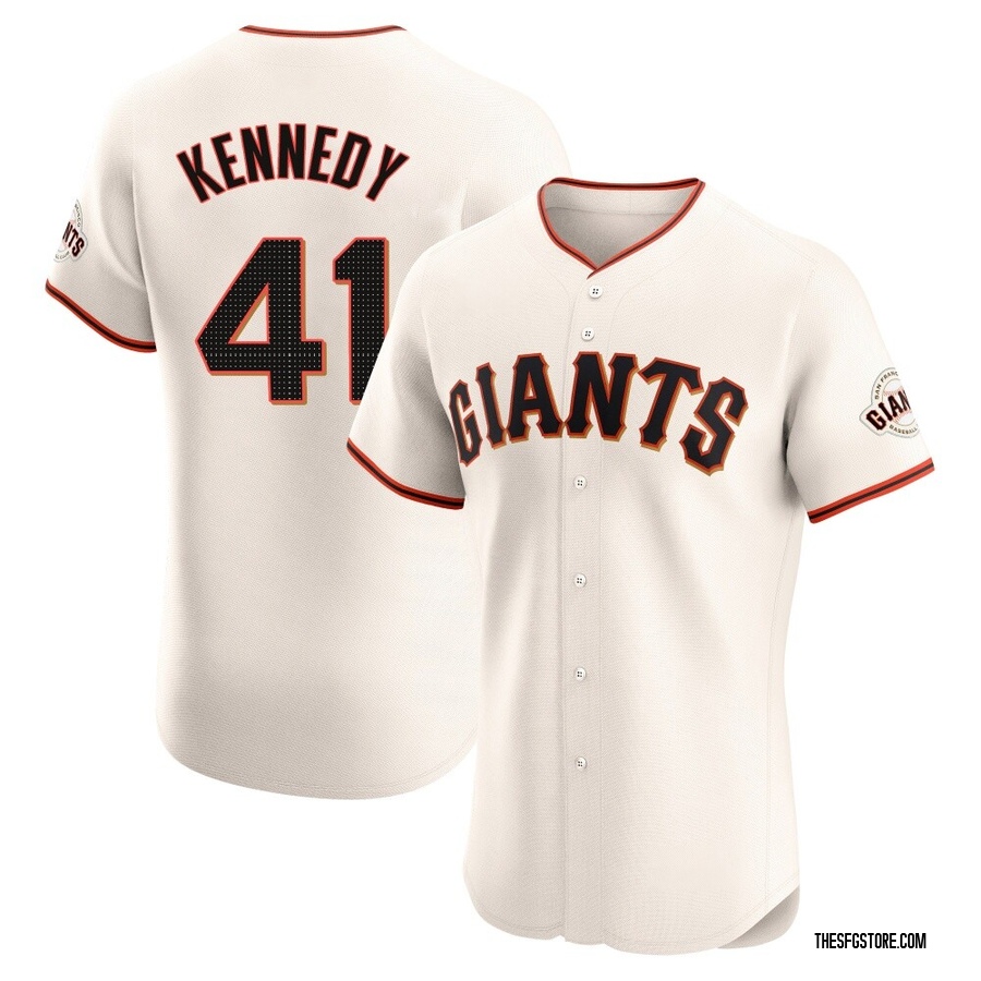 Cream Elite Buddy Kennedy Men's San Francisco Giants Home Jersey