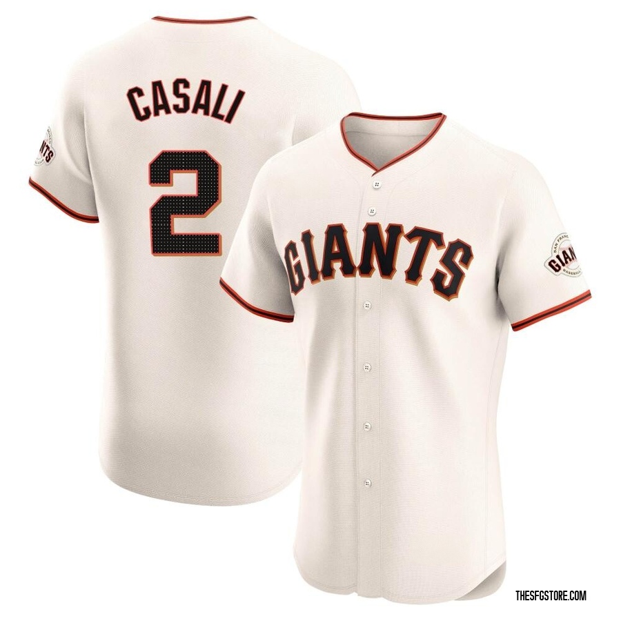 Cream Elite Curt Casali Men's San Francisco Giants Home Jersey