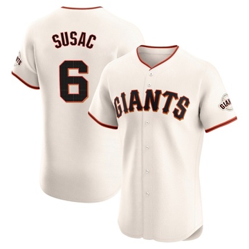 Cream Elite Daniel Susac Men's San Francisco Giants Home Jersey