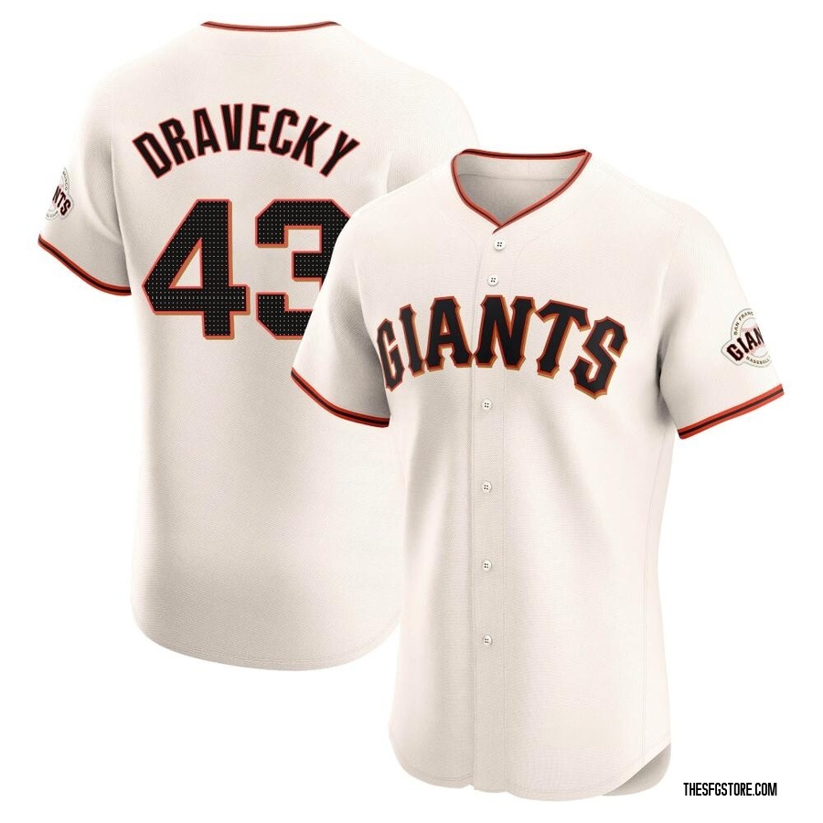 Cream Elite Dave Dravecky Men's San Francisco Giants Home Jersey