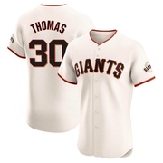 Cream Elite Derrel Thomas Men's San Francisco Giants Home Jersey
