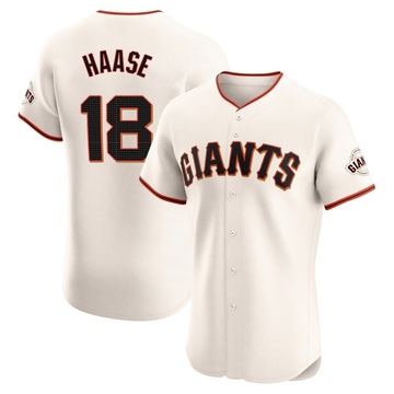 Cream Elite Eric Haase Men's San Francisco Giants Home Jersey