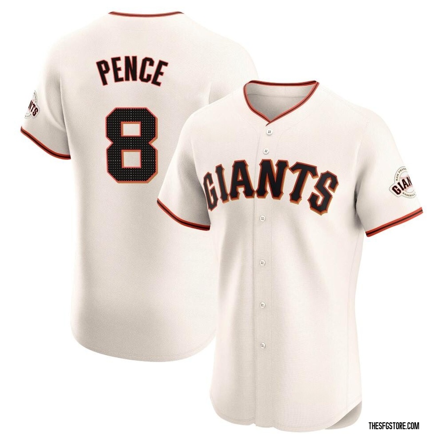 Cream Elite Hunter Pence Men's San Francisco Giants Home Jersey