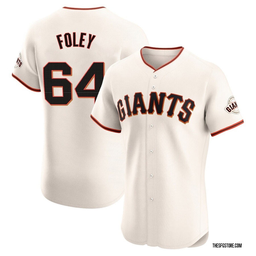 Cream Elite Jason Foley Men's San Francisco Giants Home Jersey