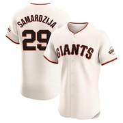 Cream Elite Jeff Samardzija Men's San Francisco Giants Home Jersey