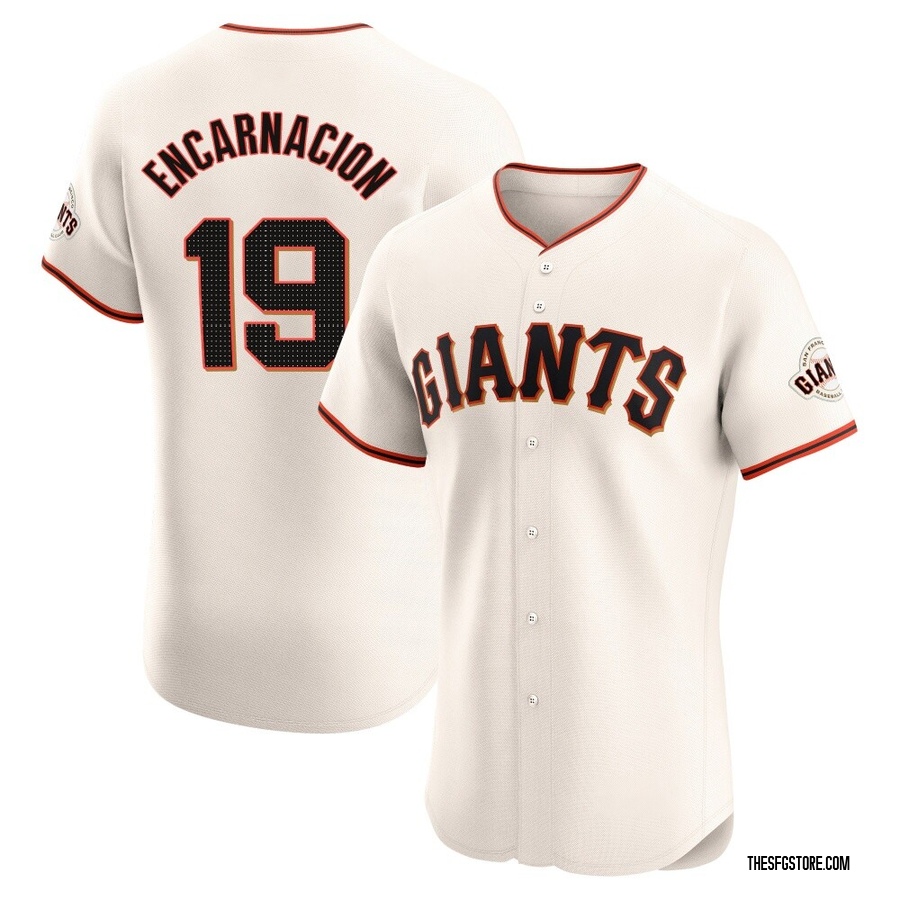 Cream Elite Jerar Encarnacion Men's San Francisco Giants Home Jersey