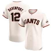 Cream Elite Jim Davenport Men's San Francisco Giants Home Jersey
