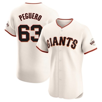 Cream Elite Joel Peguero Men's San Francisco Giants Home Jersey