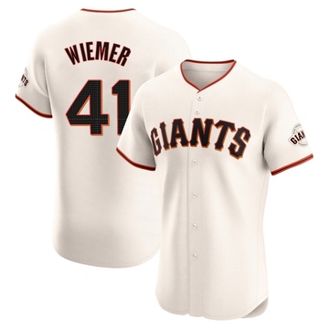 Cream Elite Joey Wiemer Men's San Francisco Giants Home Jersey