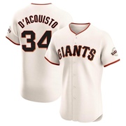 Cream Elite John D'acquisto Men's San Francisco Giants Home Jersey
