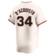 Cream Elite John D'acquisto Men's San Francisco Giants Home Jersey