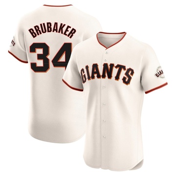 Cream Elite JT Brubaker Men's San Francisco Giants Home Jersey