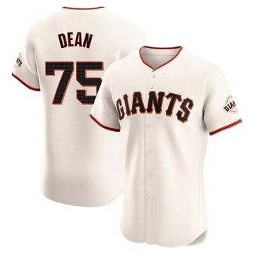 Cream Elite Justin Dean Men's San Francisco Giants Home Jersey