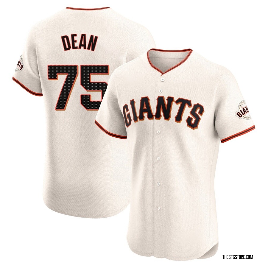 Cream Elite Justin Dean Men's San Francisco Giants Home Jersey