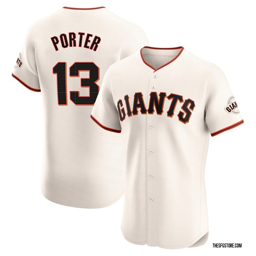 Cream Elite Logan Porter Men's San Francisco Giants Home Jersey