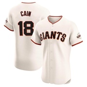 Cream Elite Matt Cain Men's San Francisco Giants Home Jersey