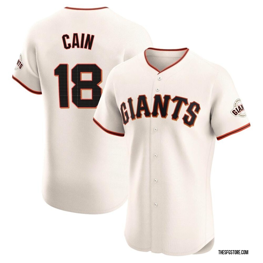 Cream Elite Matt Cain Men's San Francisco Giants Home Jersey