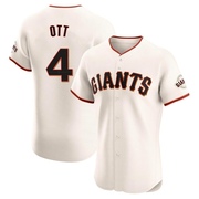 Cream Elite Mel Ott Men's San Francisco Giants Home Jersey