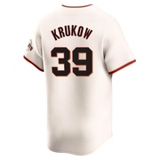 Cream Elite Mike Krukow Men's San Francisco Giants Home Jersey