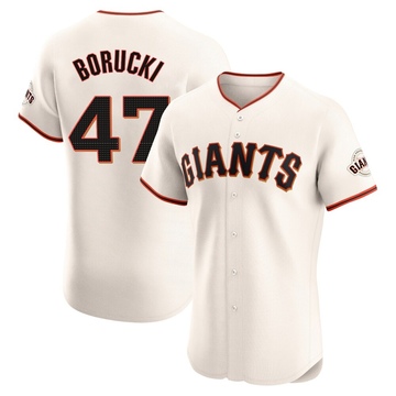 Cream Elite Ryan Borucki Men's San Francisco Giants Home Jersey