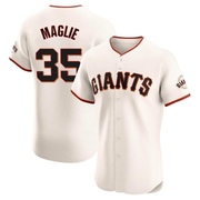 Cream Elite Sal Maglie Men's San Francisco Giants Home Jersey