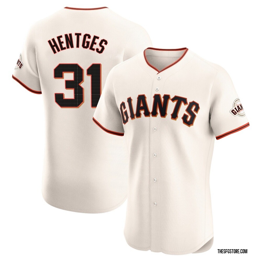 Cream Elite Sam Hentges Men's San Francisco Giants Home Jersey