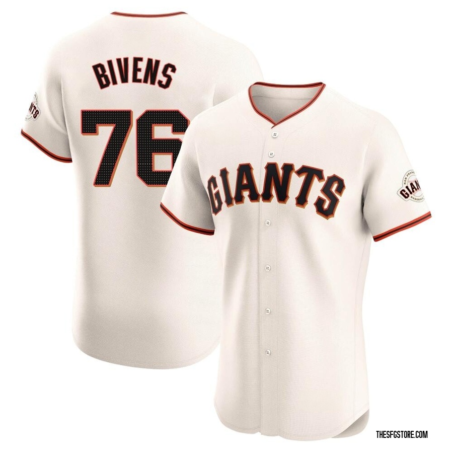 Cream Elite Spencer Bivens Men's San Francisco Giants Home Jersey
