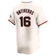 Cream Elite Steve Ontiveros Men's San Francisco Giants Home Jersey