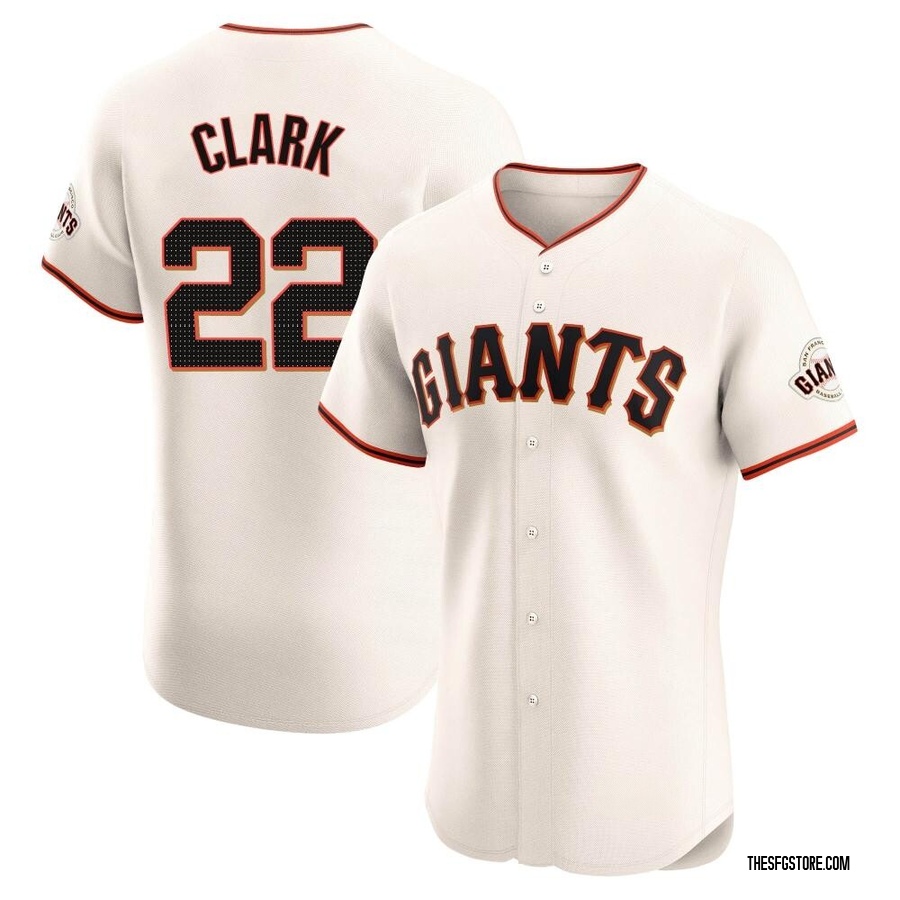 Cream Elite Will Clark Men's San Francisco Giants Home Jersey
