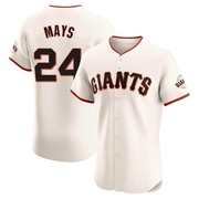 Cream Elite Willie Mays Men's San Francisco Giants Home Jersey