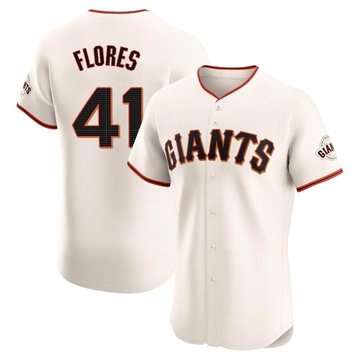 Cream Elite Wilmer Flores Men's San Francisco Giants Home Jersey