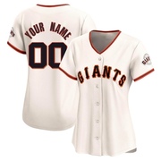 Cream Limited Custom Women's San Francisco Giants Home Jersey
