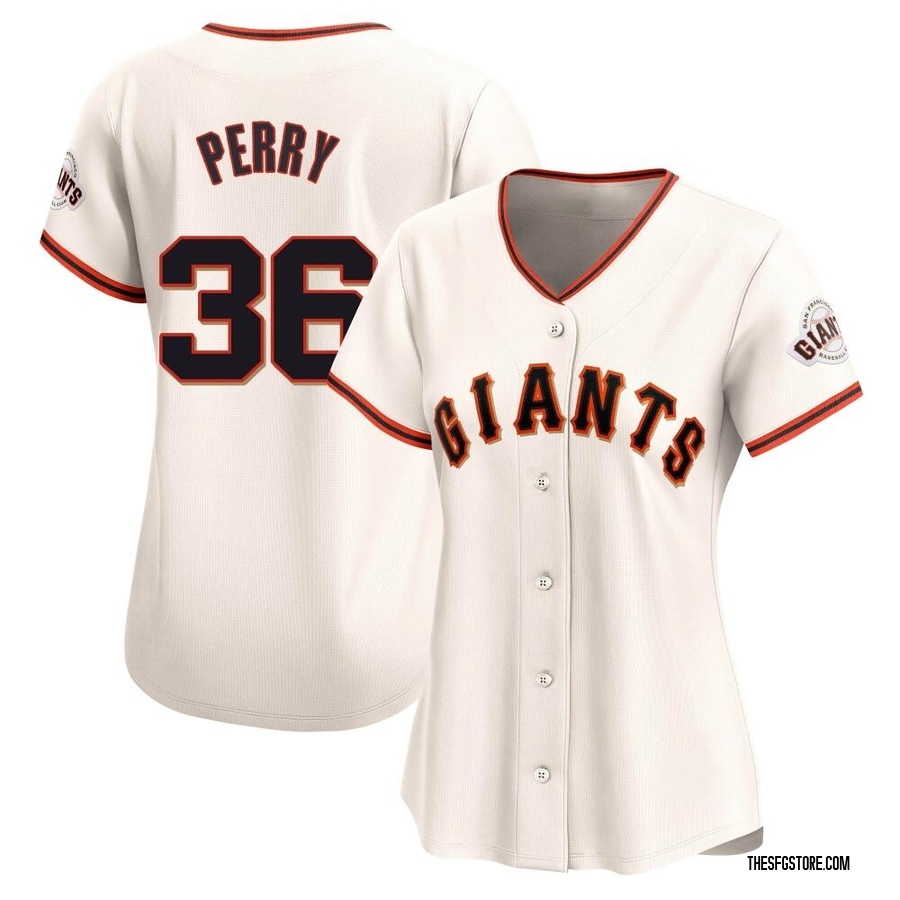 Cream Limited Gaylord Perry Women's San Francisco Giants Home Jersey