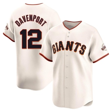 Cream Limited Jim Davenport Men's San Francisco Giants Home Jersey