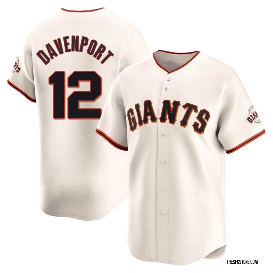 Cream Limited Jim Davenport Men's San Francisco Giants Home Jersey