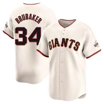 Cream Limited JT Brubaker Men's San Francisco Giants Home Jersey
