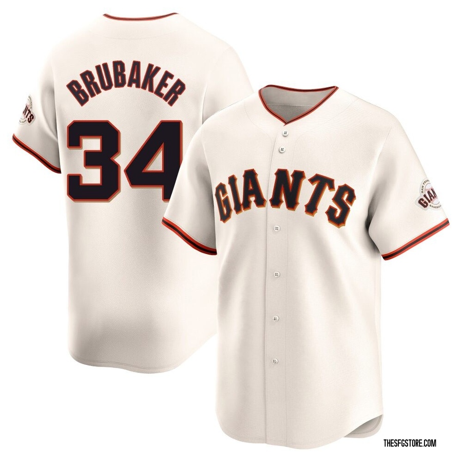 Cream Limited JT Brubaker Men's San Francisco Giants Home Jersey