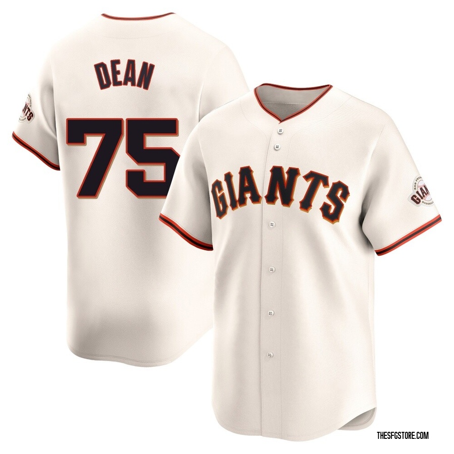 Cream Limited Justin Dean Men's San Francisco Giants Home Jersey