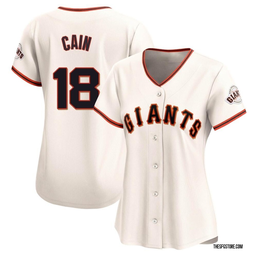 Cream Limited Matt Cain Women's San Francisco Giants Home Jersey