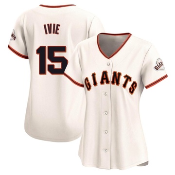 Cream Limited Mike Ivie Women's San Francisco Giants Home Jersey