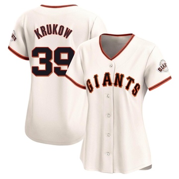 Cream Limited Mike Krukow Women's San Francisco Giants Home Jersey