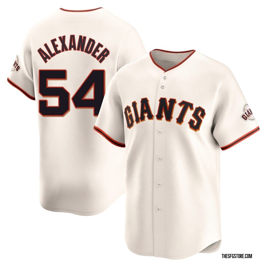 Cream Limited Scott Alexander Youth San Francisco Giants Home Jersey
