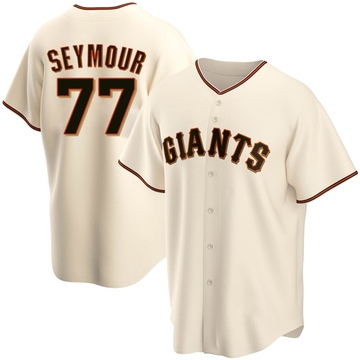 Cream Replica Carson Seymour Men's San Francisco Giants Home Jersey