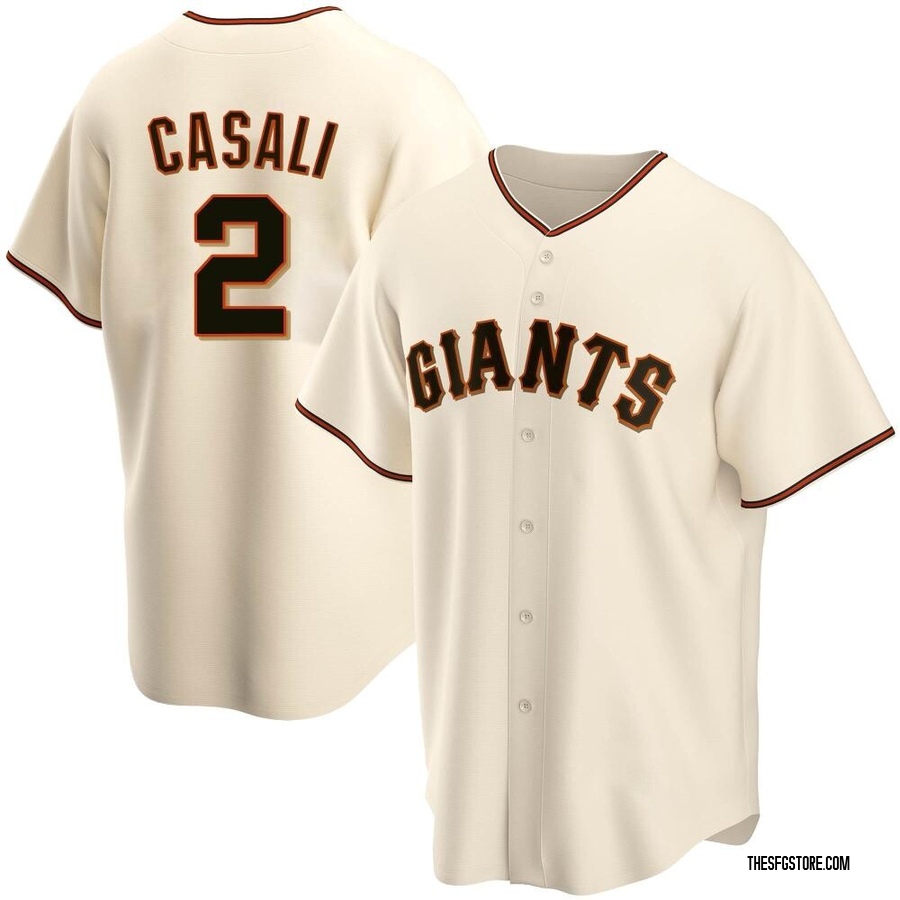 Cream Replica Curt Casali Men's San Francisco Giants Home Jersey