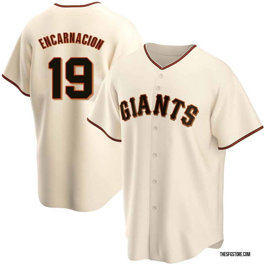 Cream Replica Jerar Encarnacion Men's San Francisco Giants Home Jersey
