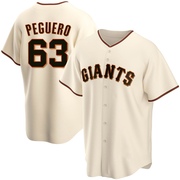 Cream Replica Joel Peguero Men's San Francisco Giants Home Jersey