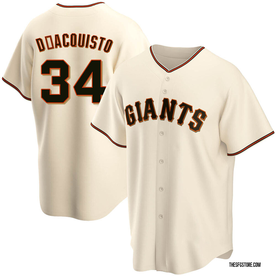 Cream Replica John D'acquisto Men's San Francisco Giants Home Jersey