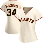 Cream Replica John D'acquisto Women's San Francisco Giants Home Jersey