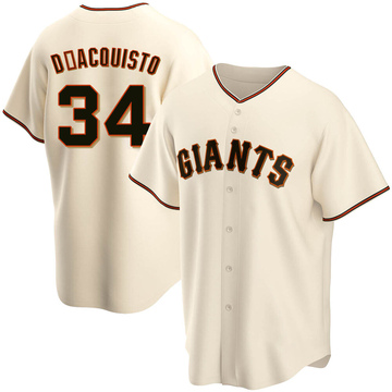 Cream Replica John D'acquisto Youth San Francisco Giants Home Jersey